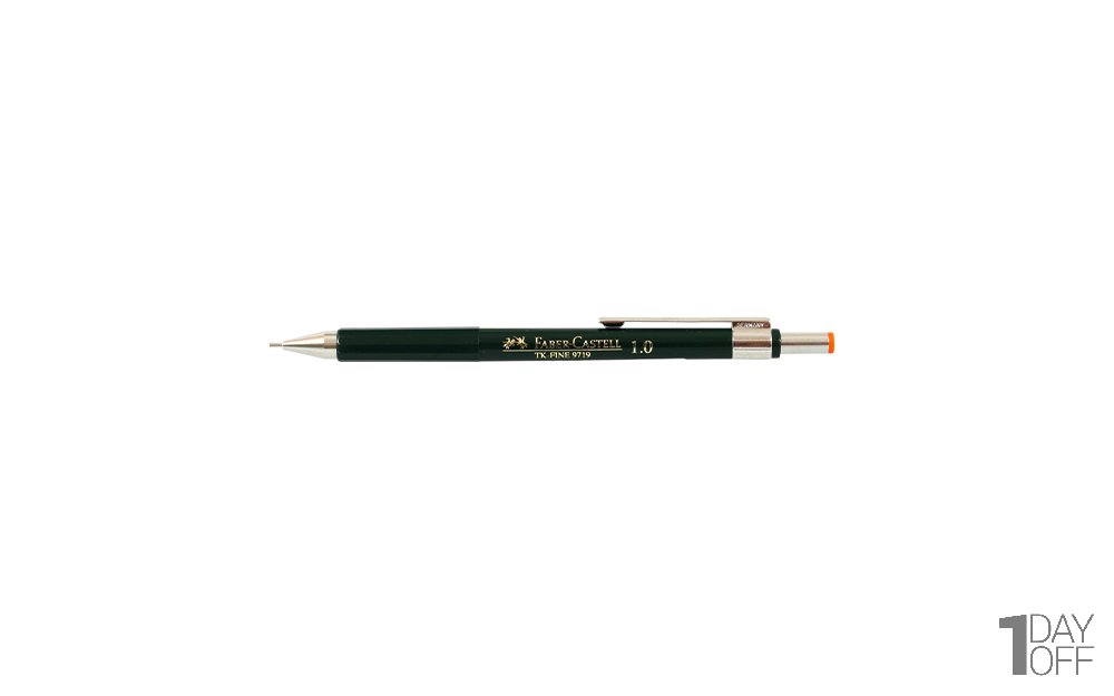  مداد نوکی 1.0  میلی‌متری فابر کاستل (Faber Castell) مدل Tk Fine رنگ سبز تیره با در نارنجی 