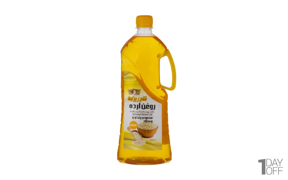 روغن ارده شیررضا مقدار 980 میلی‌لیتر