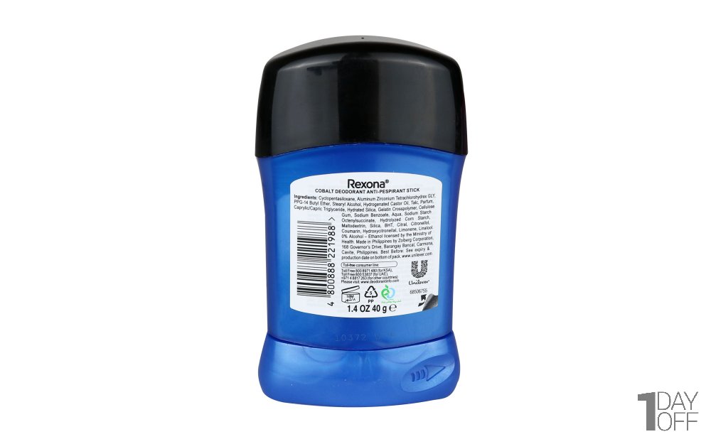  استیک ضدتعریق مردانه (Cobalt) رکسونا (Rexona) مقدار 40 میلی‌لیتر 