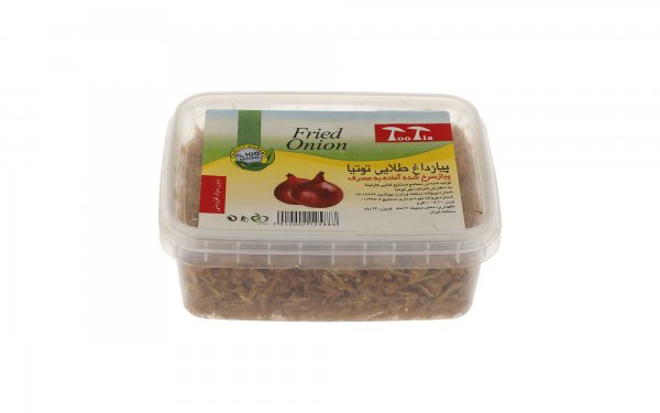 پیاز سرخ‌شده طلایی توتیا مقدار 100 گرم