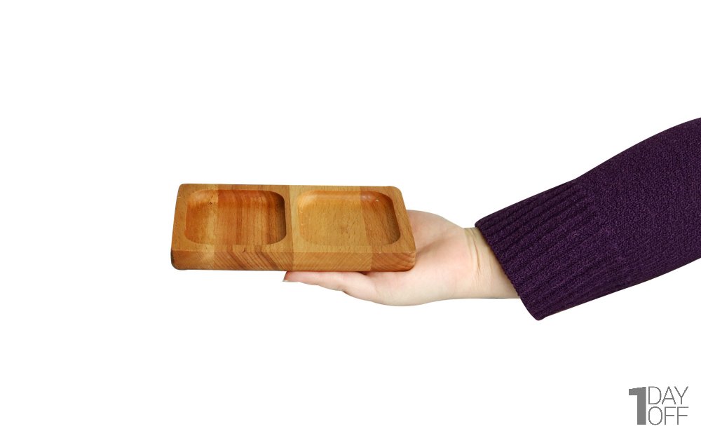 تخته سرو چوبی 2 خانه مدل مستطیل