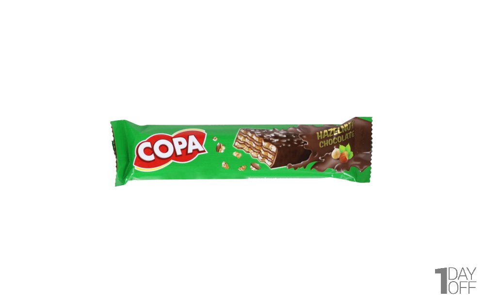 ویفر شکلاتی فندقی کوپا مقدار 40 گرم