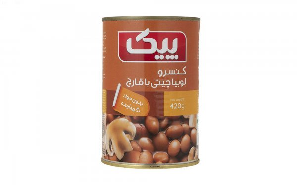 کنسرو لوبیا چیتی با قارچ پیک مقدار 420 گرم