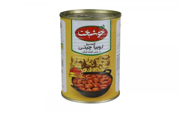 کنسرو لوبیا چیتی خوشبخت مقدار 380 گرم