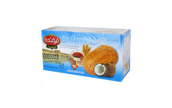 بیسکویت نارگیلی پذیرایی فرخنده مقدار 900 گرم