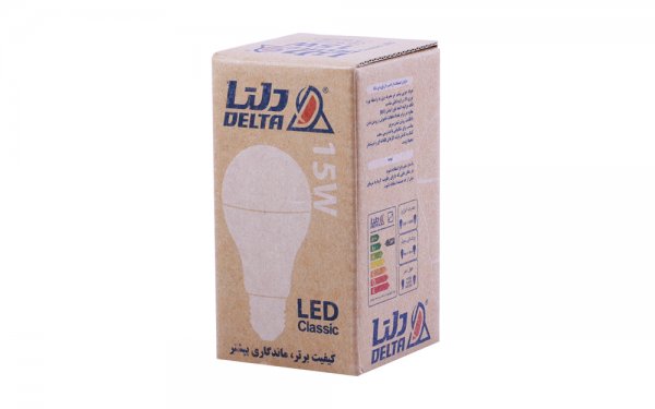 لامپ ال‌ای‌دی آفتابی 15 وات دلتا طرح حبابی پایه E27