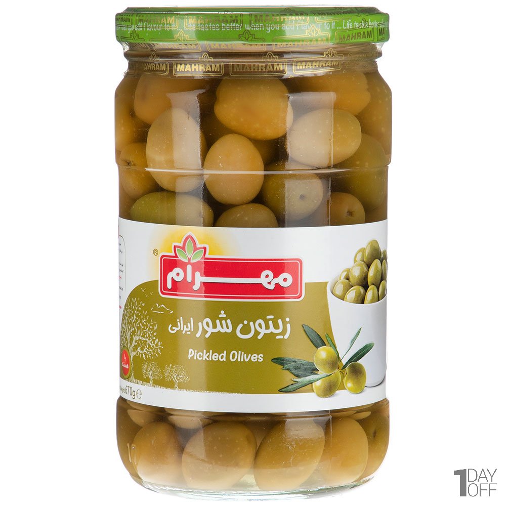 زیتون شور ایرانی مهرام مقدار 670 گرم