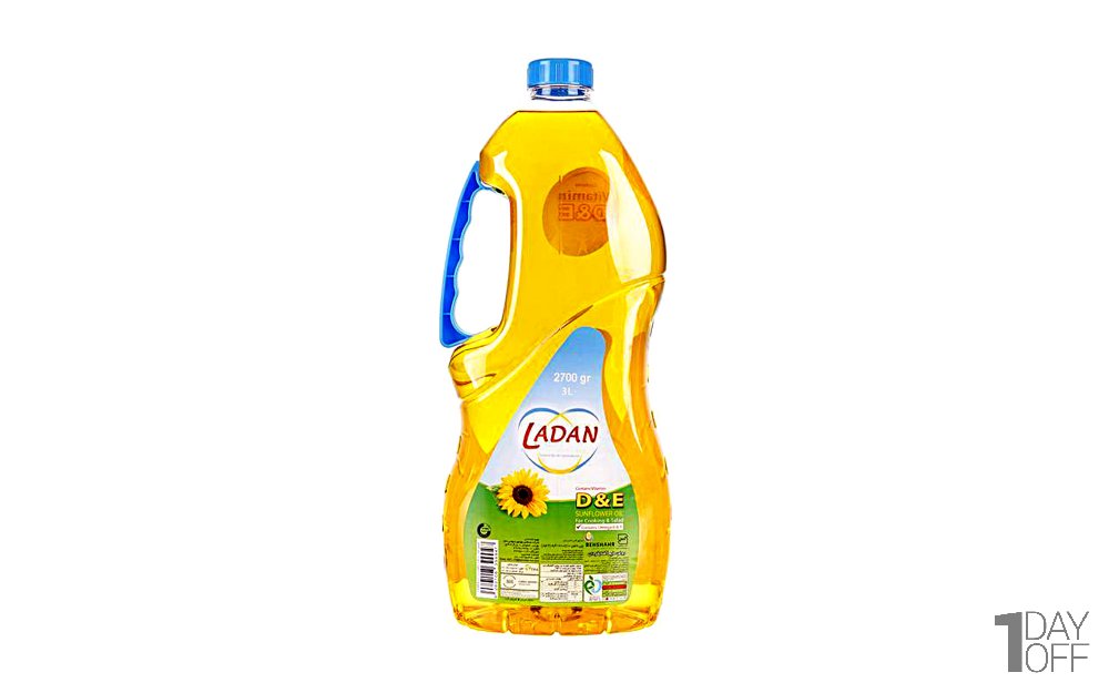 روغن آفتاب‌گردان مخصوص پخت و پز لادن مقدار 3 لیتر