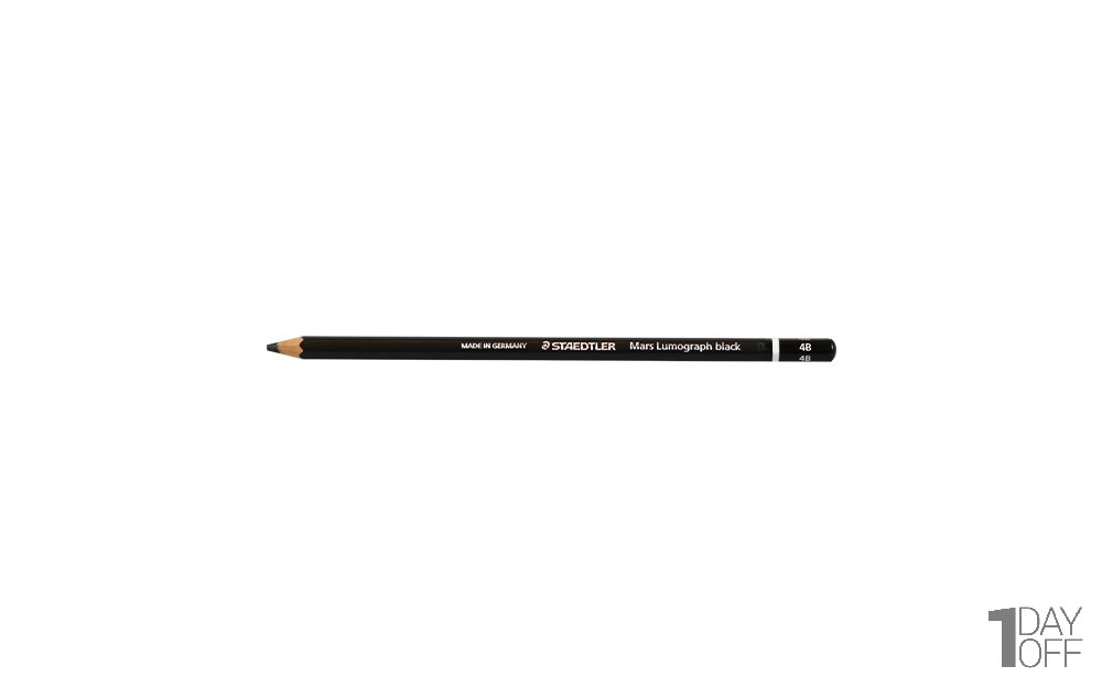 مداد مشکی طراحی استدلر (Staedtler) مدل Mars Lumograph نوع 4B