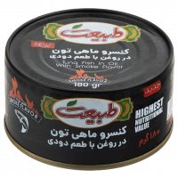کنسرو تن ماهی دودی طبیعت 180 گرم