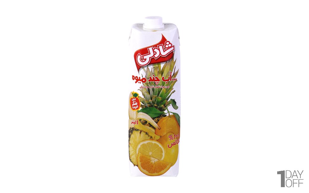 مخلوط آب چند میوه شادلی مقدار  1 لیتر
