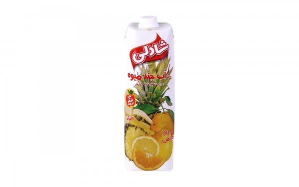مخلوط آب چند میوه شادلی مقدار  1 لیتر