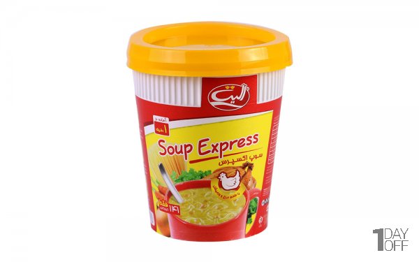سوپ اکسپرس لیوانی با طعم مرغ و ورمیشل الیت مقدار 35 گرم