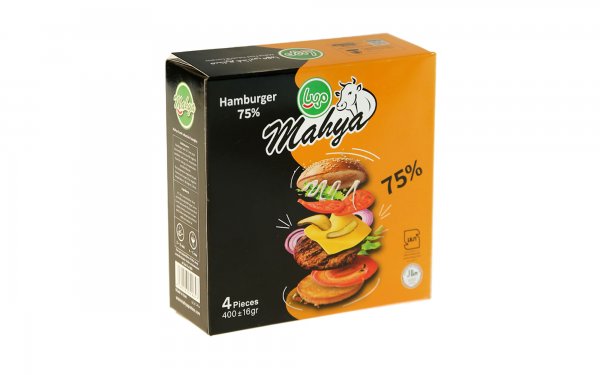 همبرگر 75% گوشت‌ قرمز مهیاپروتئین مقدار 400 گرم